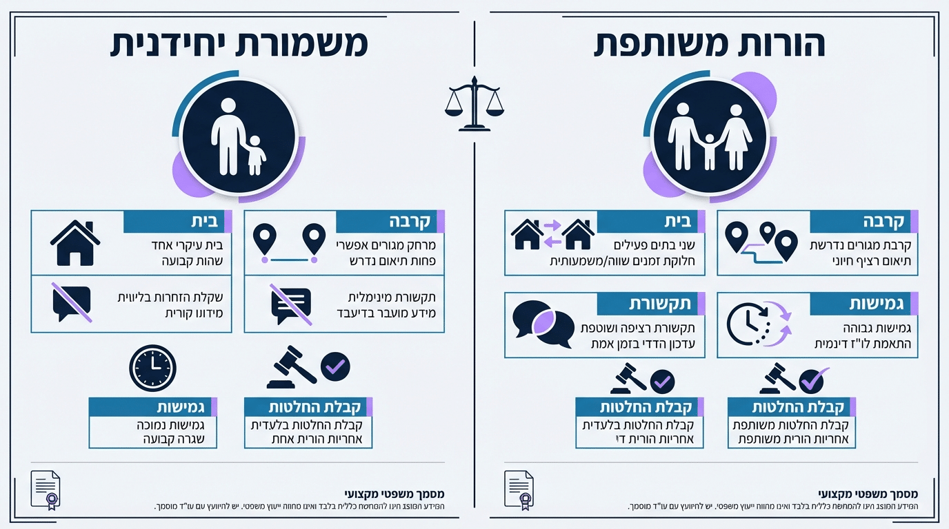 עורך דין משמורת ילדים ראשון לציון: המדריך המלא להורים בהליכי גירושין